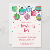 Invitation Soirée de Noël Ornement de Noël (Devant)
