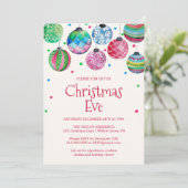 Invitation Soirée de Noël Ornement de Noël (Debout devant)
