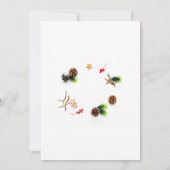 Invitation Soirée de Noël Ornement Élégant (Dos)