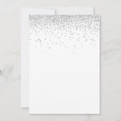 Invitation Soirée de Noël Parties scintillant d'argent élégan (Dos)