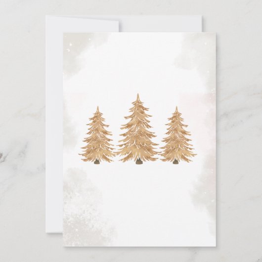 Invitation Soirée de Noël Parties scintillant d'or élégante (Dos)