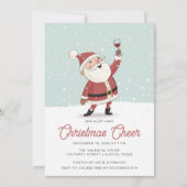 Invitation Soirée de Noël père Noël (Devant)