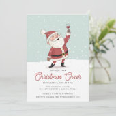 Invitation Soirée de Noël père Noël (Debout devant)