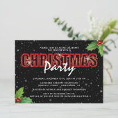 Invitation Soirée de Noël personnalisée (Debout devant)