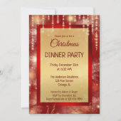 Invitation Soirée de Noël Red Gold (Devant)