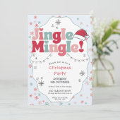 Invitation Soirée de Noël Rétro Jingle Mingle (Debout devant)