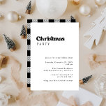 Invitation Soirée de Noël rétro minimaliste<br><div class="desc">Invitation Rétro minimaliste à la fête de Noël</div>