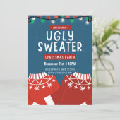 Invitation Soirée de Noël rétro Ugly Sweat (Debout devant)