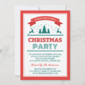 Invitation Soirée de Noël Retro Vintage (Devant)
