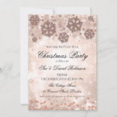 Invitation Soirée de Noël Rose Gold (Devant)