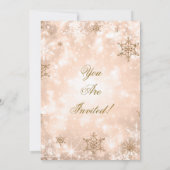 Invitation Soirée de Noël Rose Gold (Dos)