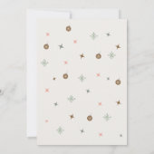 Invitation Soirée de Noël Rose Pink Vert Pur hiver (Dos)