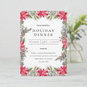 Invitation Soirée de Noël Rouge et Vert (Debout devant)