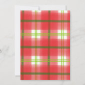 Invitation Soirée de Noël Russe Vert Plaid (Dos)