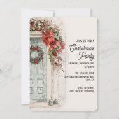 Invitation Soirée de Noël Rustique (Devant)
