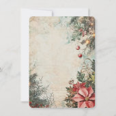 Invitation Soirée de Noël rustique (Dos)