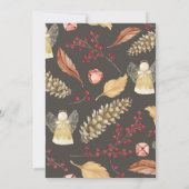 Invitation Soirée de Noël Rustique Chic (Dos)