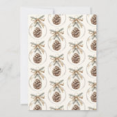 Invitation Soirée de Noël Rustique minimaliste (Dos)