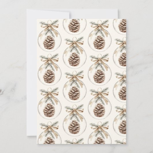 Invitation Soirée de Noël Rustique minimaliste (Dos)