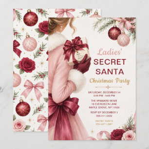 Invitation Soirée de Noël Secret Santa entre dames