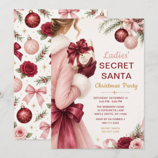 Invitation Soirée de Noël Secret Santa entre dames