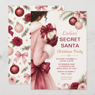 Invitation Soirée de Noël Secret Santa entre femmes