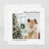 Invitation Soirée de Noël Simple Minimaliste (Devant / Derrière)