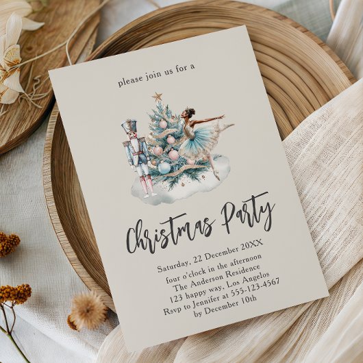 Invitation Soirée de Noël Soirée de Noisette