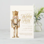 Invitation Soirée de Noël Soirée de Noisette d'Or Élégante (Debout devant)