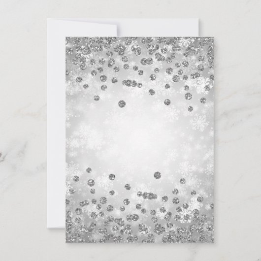 Invitation Soirée de Noël Soirée Diamants d'hiver Parties sci (Dos)