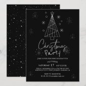 Invitation Soirée de Noël Soirée Soirée de Noël (Devant / Derrière)