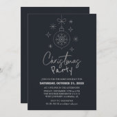 Invitation Soirée de Noël Soirée Soirée de Noël (Devant / Derrière)