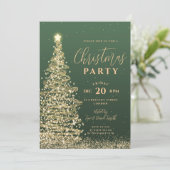 Invitation Soirée de Noël Soirée verte Vacances (Debout devant)