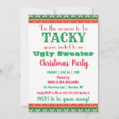 Invitation Soirée de Noël Tacky Ugly Sweater (Devant)