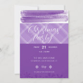 Invitation Soirée de Noël Tartan violet (Devant)