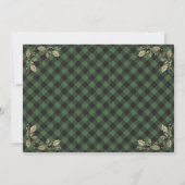 Invitation Soirée de Noël Vert Plat Or (Dos)