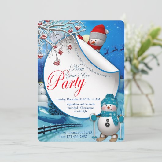 Invitation Soirée de Nouvel An (Debout devant)