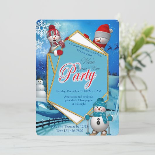 Invitation Soirée de Nouvel An (Debout devant)