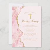 Invitation Soirée de Pâques Pink Gold (Devant)