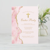 Invitation Soirée de Pâques Pink Gold (Debout devant)