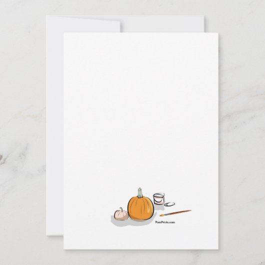 Invitation Soirée de peinture de citrouilles (Dos)