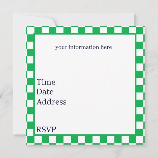 Invitation Soirée de pique-nique en sandwich mignon (Dos)