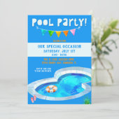 Invitation Soirée de piscine mignonne pour toute occasion (Debout devant)