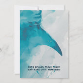 Invitation Soirée de plage estivale complètement REQUIN! (Dos)