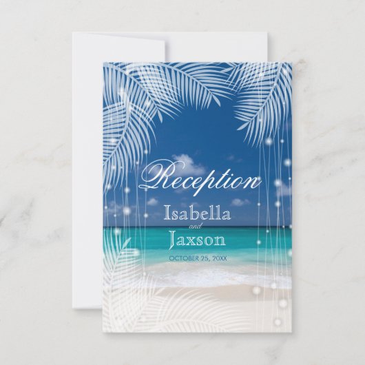 Invitation Soirée de plage - Réception (Devant)