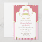 Invitation Soirée de princesse en chariot (Devant / Derrière)