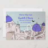 Invitation Soirée de réception de mariage du billet grec de S (Devant)