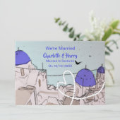 Invitation Soirée de réception de mariage du billet grec de S (Debout devant)