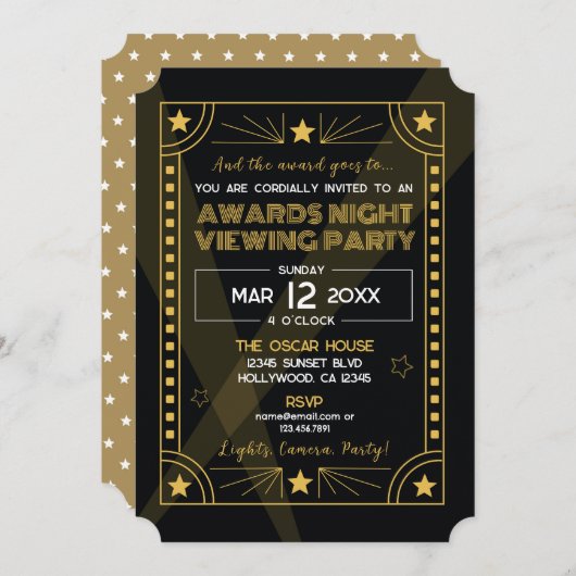 Invitation Soirée de remise (Devant / Derrière)