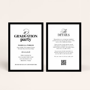 Invitation Soirée de remise de diplômes élégante et officiell
